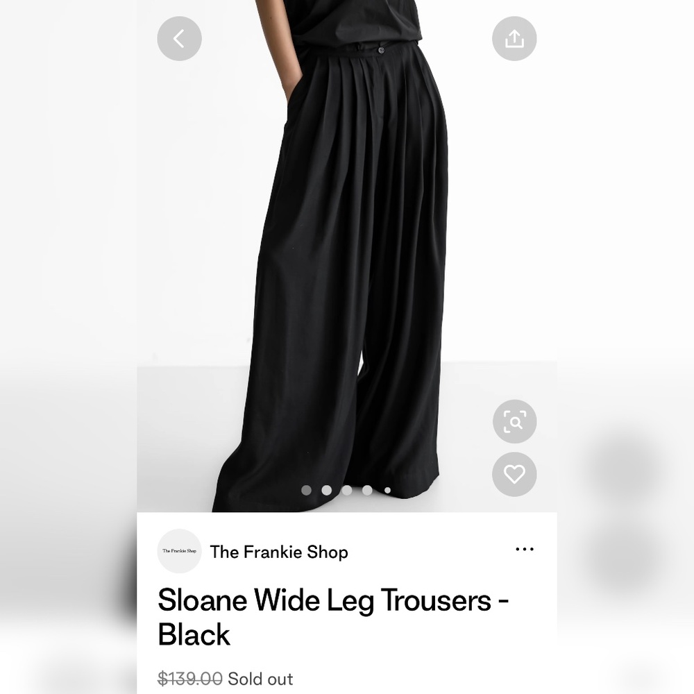 SLOANE WIDE LEG TROUSERS - BLACK
